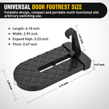 Nilight Car Door Step for Roof Access Universal Car Step Hook for Roof SUV Trucks Folding Aluminum Alloy Vehicle Door Latch Step Pedal With Glass Breaker Safety Hammer, Max Load 400lbs, 2 Pack Black, view 6