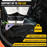 Nilight Car Door Step Universal Aluminum Latch Step for Car Roof Access Portable Folding Car Door Latch Hook Step Multi-Adjustable Both Feet Stand Pedal Max Load 500 Lbs for Truck SUV Vehicles, Green, view 2