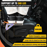 Nilight Car Door Step Universal Aluminum Latch Step for Car Roof Access Portable Folding Car Door Latch Hook Step Multi-Adjustable Both Feet Stand Pedal Max Load 500 Lbs for Truck Suv Vehicles, Orange, view 2