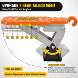 Nilight Car Door Step Universal Aluminum Latch Step for Car Roof Access Portable Folding Car Door Latch Hook Step Multi-Adjustable Both Feet Stand Pedal Max Load 500 Lbs for Truck Suv Vehicles, Orange, view 3