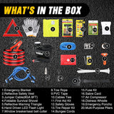 Nilight Car Emergency Kit with Jumper Cable Air Compressor Tire Repair Essential Tools First Aid Alligator Connector Electrical Kit for Travel Camping Outdoor Cars Truck SUV RV, view 2