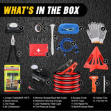 Nilight Car Emergency Kit with Jumper Cable Air Compressor Tire Repair Essential Tools First Aid Alligator Connector Electrical Kit for Travel Camping Outdoor Cars Truck SUV RV, view 2