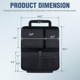 Nilight Car Seat Back Organizer 1PC Black Oxford Fabric Universal | Multi Compartment Cup Holder Hanging Storage Bag Scratch Resistant Durable Design for Cars Vans SUVs MPVs Pickup Trucks, view 2