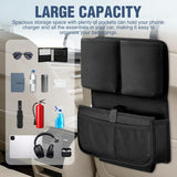 Nilight Car Seat Back Organizer 2PCS Black Oxford Fabric Universal | Multi Compartment Cup Holder Hanging Storage Bag Scratch Resistant Durable Design for Cars Vans SUVs MPVs Pickup Trucks, view 4