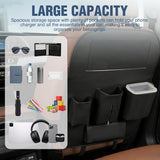 Nilight Car Seat Back Organizer 2PCS Black PU Leather Universal | Cup Holder Tissue Box Removable Bucket Waterproof Multifunctional Storage Bag for Cars Vans SUVs MPVs Pickup Trucks, view 4