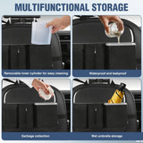 Nilight Car Seat Back Organizer 2PCS Black PU Leather Universal | Removable Inner Bucket Tissue Box Mesh Pockets Waterproof Hanging Storage Bag for Cars Vans SUVs MPVs Pickup Trucks, view 6