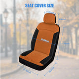 Nilight Car Seat Cover 2PCS Black Brown Breathable Mesh Interior Covers with Removable Headrest Airbag Compatible Universal for Cars Truck and SUV Front Seats, view 2