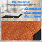 Nilight Car Seat Cover 2PCS Black Brown Breathable Mesh Interior Covers with Removable Headrest Airbag Compatible Universal for Cars Truck and SUV Front Seats, view 3