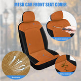 Nilight Car Seat Cover 2PCS Black Brown Breathable Mesh Interior Covers with Removable Headrest Airbag Compatible Universal for Cars Truck and SUV Front Seats, view 4