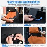 Nilight Car Seat Cover 2PCS Black Brown Breathable Mesh Interior Covers with Removable Headrest Airbag Compatible Universal for Cars Truck and SUV Front Seats, view 5