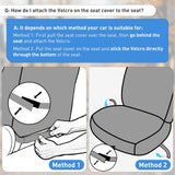 Nilight Car Seat Cover 2PCS Black Grey Breathable Mesh Interior Covers with Removable Headrest Airbag Compatible Universal for Cars Truck and SUV Front Seats, view 6