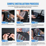 Nilight Car Seat Covers 2PCS Red Stripes Baja Saddle Blanket with Shoulder Pads Breathable Washable Striped Woven Airbag Compatible Universal for Cars SUV Truck Front Seat, view 5