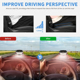 Nilight Car Seat Cushion Black Leather Breathable Mesh Splicing Cushion Memory Foam Suitable for Daily Life Driving Relieves Sciatica and Tialbone Pain Improves Drive Visibility, view 5
