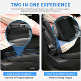 Nilight Car Seat Cushion Black Leather Breathable Mesh Splicing Cushion Memory Foam Suitable for Daily Life Driving Relieves Sciatica and Tialbone Pain Improves Drive Visibility, view 4