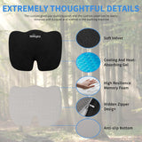 Nilight Car Seat Cushion Black Velvet Gel Memory Foam Seats Soft and Comfortable Suitable for Daily Life and Driving Relieves Sciatica and Tailbone Pain Improves Drive Vision, view 3
