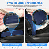 Nilight Car Seat Cushion Blue Velvet Gel Memory Foam Seats Soft and Comfortable Suitable for Daily Life and Driving Relieves Sciatica and Tailbone Pain Improves Drive Vision, view 4