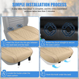 Nilight Car Seat Cushion Cover Beige Leather Front Seats Waterproof Anti-Slip with Storage Bag Wraps Bottom Fits Cars Sedan Van SUV Truck, view 6