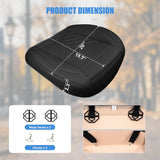 Nilight Car Seat Cushion Cover Black Geometric Embroidered Leather Front Seats Waterproof Anti-Slip Comes with Storage Bag Wraps Bottom Fits Cars Sedan Van SUV Truck, view 2