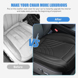 Nilight Car Seat Cushion Cover Black Geometric Embroidered Leather Front Seats Waterproof Anti-Slip Comes with Storage Bag Wraps Bottom Fits Cars Sedan Van SUV Truck, view 5