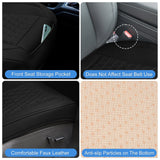 Nilight Car Seat Cushion Cover Black Leather Front Seats Waterproof Anti-Slip with Storage Bag Wraps Bottom Fits Cars Sedan Van SUV Truck, view 5