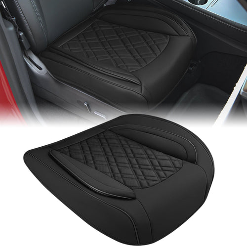 Nilight Car Seat Cushion Cover Black Leather Front Seats with Wings Waterproof and Anti-Slip with Storage Bag Wrapped Bottom Suitable for Cars Sedan Van SUV Truck (25% OFF Final Checkout)