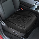 Nilight Car Seat Cushion Cover Black Leather Front Seats with Wings Waterproof and Anti-Slip with Storage Bag Wrapped Bottom Suitable for Cars Sedan Van SUV Truck, view 2