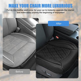 Nilight Car Seat Cushion Cover Black Leather Front Seats with Wings Waterproof and Anti-Slip with Storage Bag Wrapped Bottom Suitable for Cars Sedan Van SUV Truck, view 6