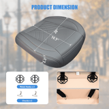 Nilight Car Seat Cushion Cover Gray Geometric Embroidered Leather Front Seats Waterproof Anti-Slip Comes with Storage Bag Wraps Bottom Fits Cars Sedan Van SUV Truck, view 2