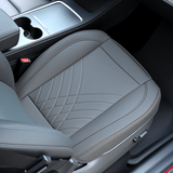 Nilight Car Seat Cushion Cover Gray Geometric Embroidered Leather Front Seats Waterproof Anti-Slip Comes with Storage Bag Wraps Bottom Fits Cars Sedan Van SUV Truck, view 6