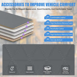 Nilight Car Seat Cushion Cover Gray Leather Front Seats Waterproof Anti-Slip with Storage Bag Wraps Bottom Fits Cars Sedan Van SUV Truck, view 3