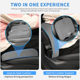 Nilight Car Seat Cushion Gray Velvet Gel Memory Foam Seats Soft and Comfortable Suitable for Daily Life and Driving Relieves Sciatica and Tailbone Pain Improves Drive Vision, view 4