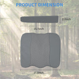 Nilight Car Seat Cushion Grey Leather Breathable Mesh Splicing Cushion Memory Foam Suitable for Daily Life Driving Relieves Sciatica and Tialbone Pain Improves Drive Visibility, view 2