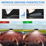 Nilight Car Seat Cushion Grey Leather Breathable Mesh Splicing Cushion Memory Foam Suitable for Daily Life Driving Relieves Sciatica and Tialbone Pain Improves Drive Visibility, view 5