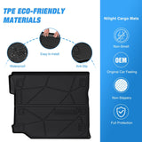 Nilight 2018 2019 2020 2021 2022 2023 2024 2025 Jeep Wrangler JL Unlimited 4 Door (Not for JK or 4XE) Cargo Mats Subwoofer, view 3