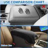 Nilight Center Console Cover Compatible with 2015-2020 Ford F150 2017-2022 F250 F350 F450 PVC Leather Armrest Cover for Car Middle Center Console Pad Car Armrest Box Cover(Bucket Seat Only) -Black, view 4