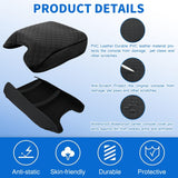 Nilight Center Console Cover Compatible with 2015-2020 Ford F150 2017-2022 F250 F350 F450 PVC Leather Armrest Cover for Car Middle Center Console Pad Car Armrest Box Cover(Bucket Seat Only) -Black, view 5