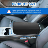 Nilight Center Console Cover Fit for 2017-2023 Tesla Model 3 2020 2021 2022 2023 Model Y PVC Leather Middle Console Cover Tesla Model 3/Y Car Center Console Cushion Pad Car Armrest Box Cover-Black, view 2