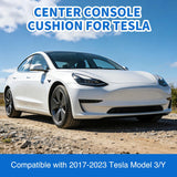 Nilight Center Console Cover Fit for 2017-2023 Tesla Model 3 2020 2021 2022 2023 Model Y PVC Leather Middle Console Cover Tesla Model 3/Y Car Center Console Cushion Pad Car Armrest Box Cover-Black, view 3