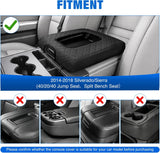 Nilight Center Console Cover Fit for Chevy GMC Silverado Sierra 2014-2018 | for Silverado Sierra 2014 15 16 17 2018 Jump Seat Accessories Middle Armrest Cover for Car Waterproof Nappa Leather, Black, view 3