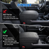 Nilight Center Console Cover Fit for Dodge Ram 1500 2013-2018 Ram 2500/3500 | 1500 Classic Model 2019-2024 Jump Seat Accessories Middle Armrest Cover for Car Waterproof Leather Arm Rest Cushion Pad, view 3