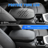 Nilight Center Console Cover Fit for Toyota RAV4 2019-2025 Armrest Cushion | Nappa Leather Armrest Cover for Toyota Accessories Waterproof Middle Center Console Pad Anti-Scratch Armrest Box Cover, Black, view 4
