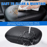 Nilight Center Console Cover Fit for Toyota RAV4 2019-2025 Armrest Cushion | Nappa Leather Armrest Cover for Toyota Accessories Waterproof Middle Center Console Pad Anti-Scratch Armrest Box Cover, Black, view 6