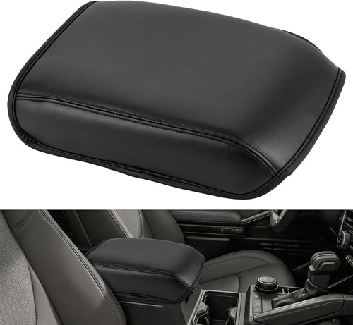 Nilight Center Console Cover Fit for Toyota Tacoma 2024 2025 2026 Armrest | Nappa Leather Armrest Cover for Toyota Accessories Waterproof Middle Console Cushion Anti-Scratch Car Arm Rest Box Pad, Black