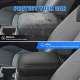 Nilight Center Console Cover Fit for Toyota Tacoma 2024 2025 2026 Armrest | Nappa Leather Armrest Cover for Toyota Accessories Waterproof Middle Console Cushion Anti-Scratch Car Arm Rest Box Pad, Black, view 4