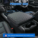 Nilight Center Console Cover for Dodge Ram 1500/2500/3500 2019-2025 2026 | for Ram Bucket Seat Accessories Nappa Leather Armrest Cover for Car Waterproof Anti-Scratch Middle Arm Rest Cushion, Black, view 2