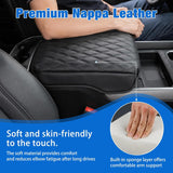 Nilight Center Console Cover for Dodge Ram 1500/2500/3500 2019-2025 2026 | for Ram Bucket Seat Accessories Nappa Leather Armrest Cover for Car Waterproof Anti-Scratch Middle Arm Rest Cushion, Black, view 5