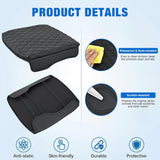 Nilight Center Console Cover for Dodge Ram 1500/2500/3500 2019-2025 2026 | for Ram Bucket Seat Accessories Nappa Leather Armrest Cover for Car Waterproof Anti-Scratch Middle Arm Rest Cushion, Black, view 6