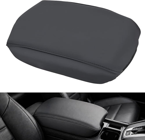 Nilight Center Console Cover for Honda CRV 2017-2022 Car Armrest Cushion | for CRV 2017 2018 2019 2020 2021 2022 Nappa Leather Armrest Cover for Car Waterproof Anti-Scratch Middle Arm Rest Pad, Black