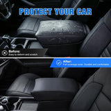 Nilight Center Console Cover for Honda CRV 2017-2022 Car Armrest Cushion | for CRV 2017 2018 2019 2020 2021 2022 Nappa Leather Armrest Cover for Car Waterproof Anti-Scratch Middle Arm Rest Pad, Black, view 4