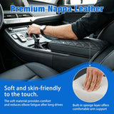 Nilight Center Console Cover for Hyundai Palisade 2019-2025 Armrest Cushion | Premium Nappa Leather Armrest Cover for Car Waterproof Center Console Pad Protector Anti-Scratch Arm Rest Box Cover, Black, view 5